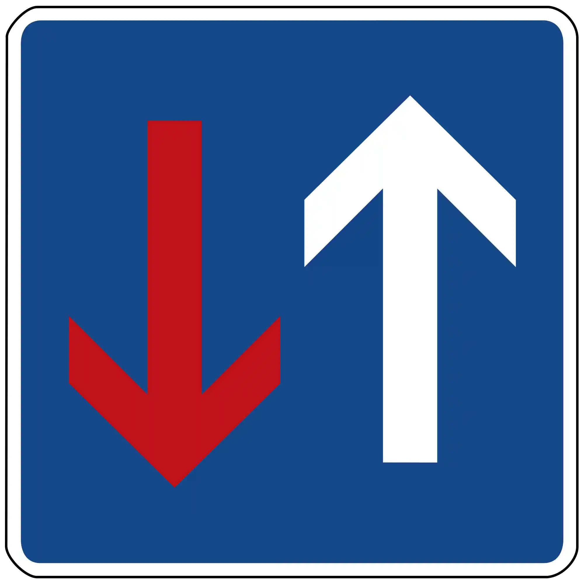 Verkehrssituation oder Verkehrszeichen
