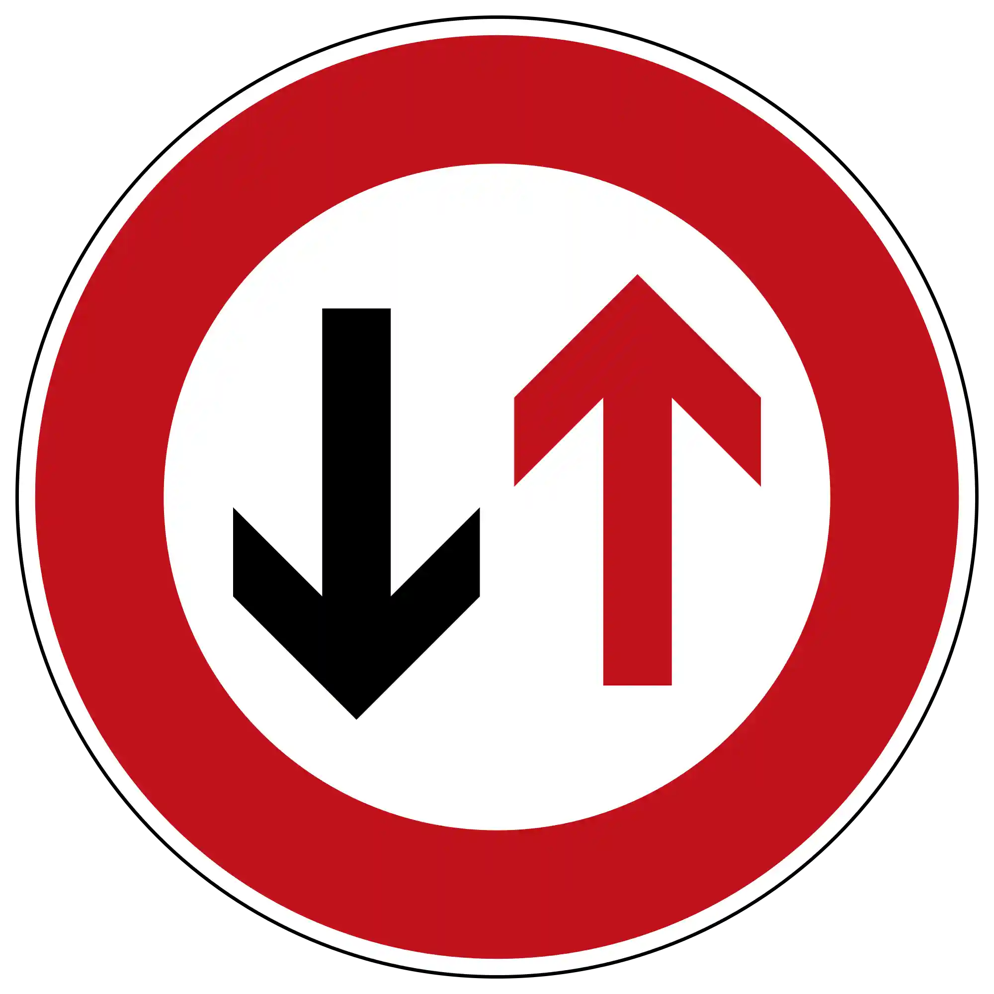 Verkehrssituation oder Verkehrszeichen